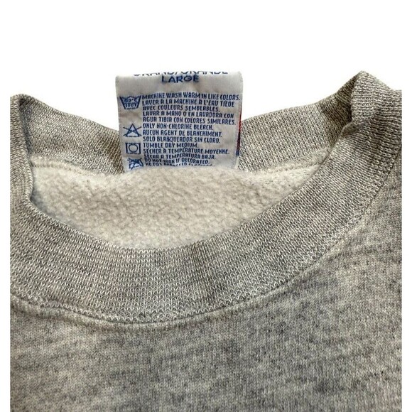 Vintage 90's Bugs Bunny Size Large Hanes Warner Bros Embroidered Sweatshirt - Picture 4 of 7